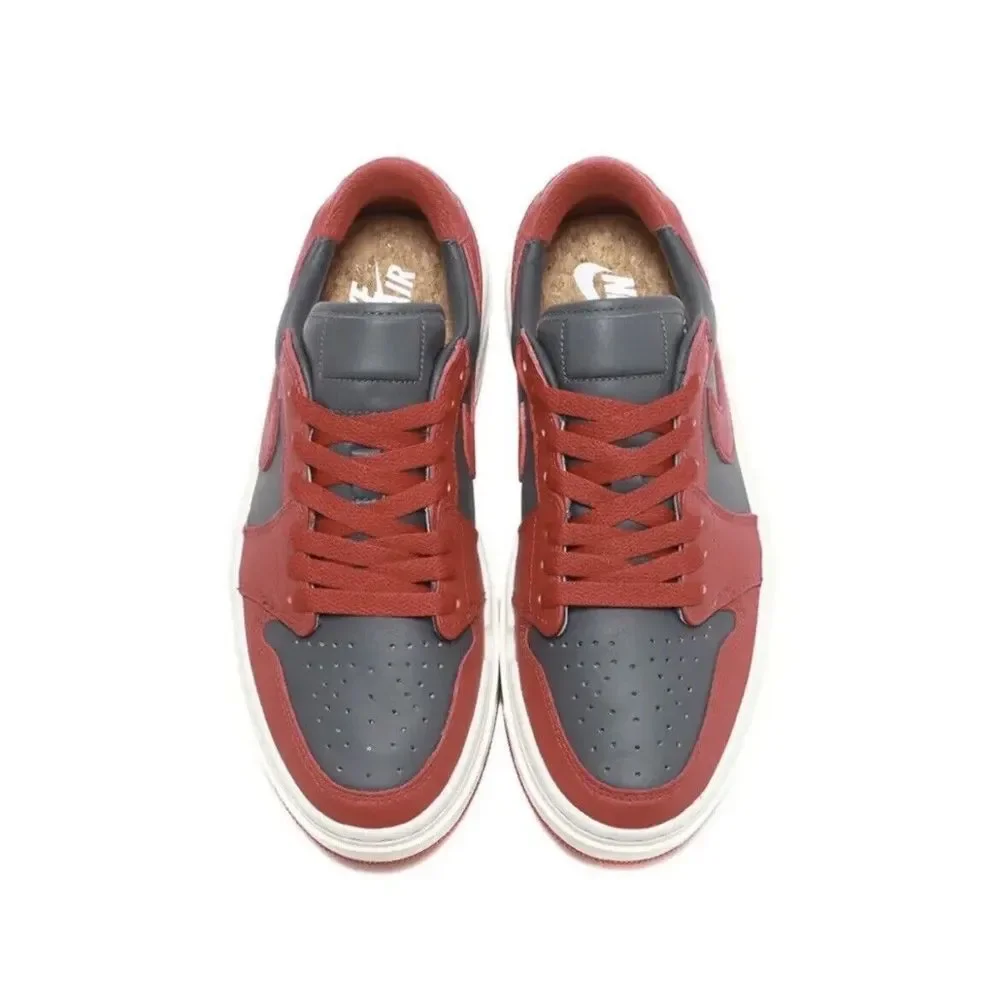 AIR JORDAN RETRO 1 ELEVATE LOW WOMEN's CASUAL SHOE RED - GREY - WHITE Size‎ 11.5